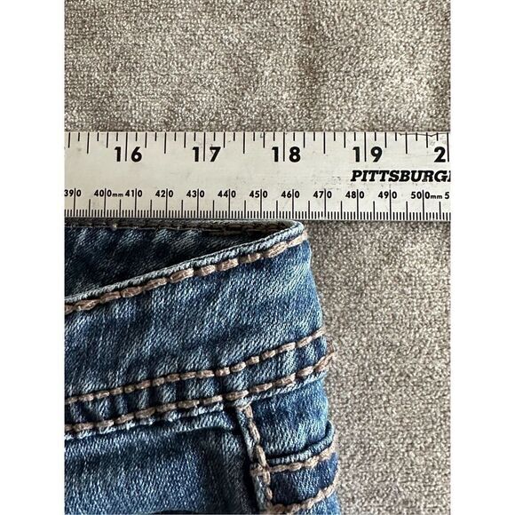 NINE WEST Jeans Womens Blue sz 16 Embellished Button Flap Pockets Contrast Stitc - Picture 14 of 16